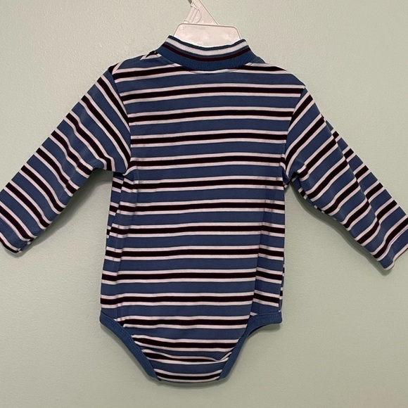 Disney Pooh 100 acre collection size 12 month onesie for boys with blue stripes - Picture 5 of 6